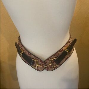 Celine Brown and Gold Women's Belt 80